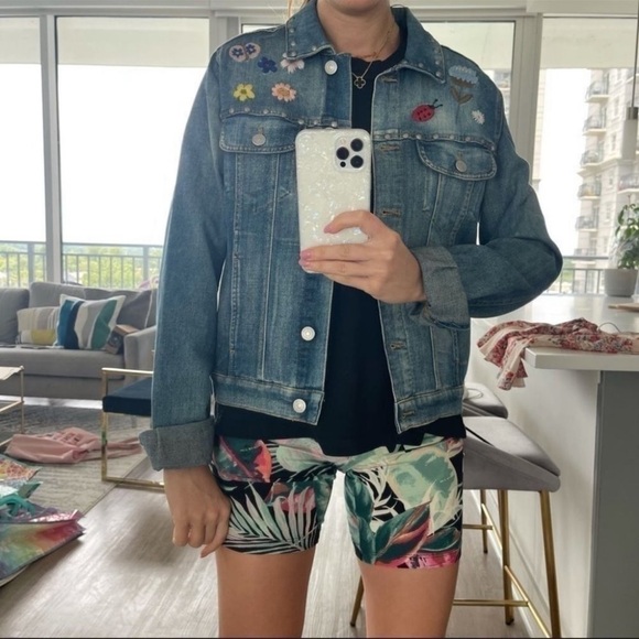 THE Kooples Denim Embroidered Jacket - Picture 2 of 9